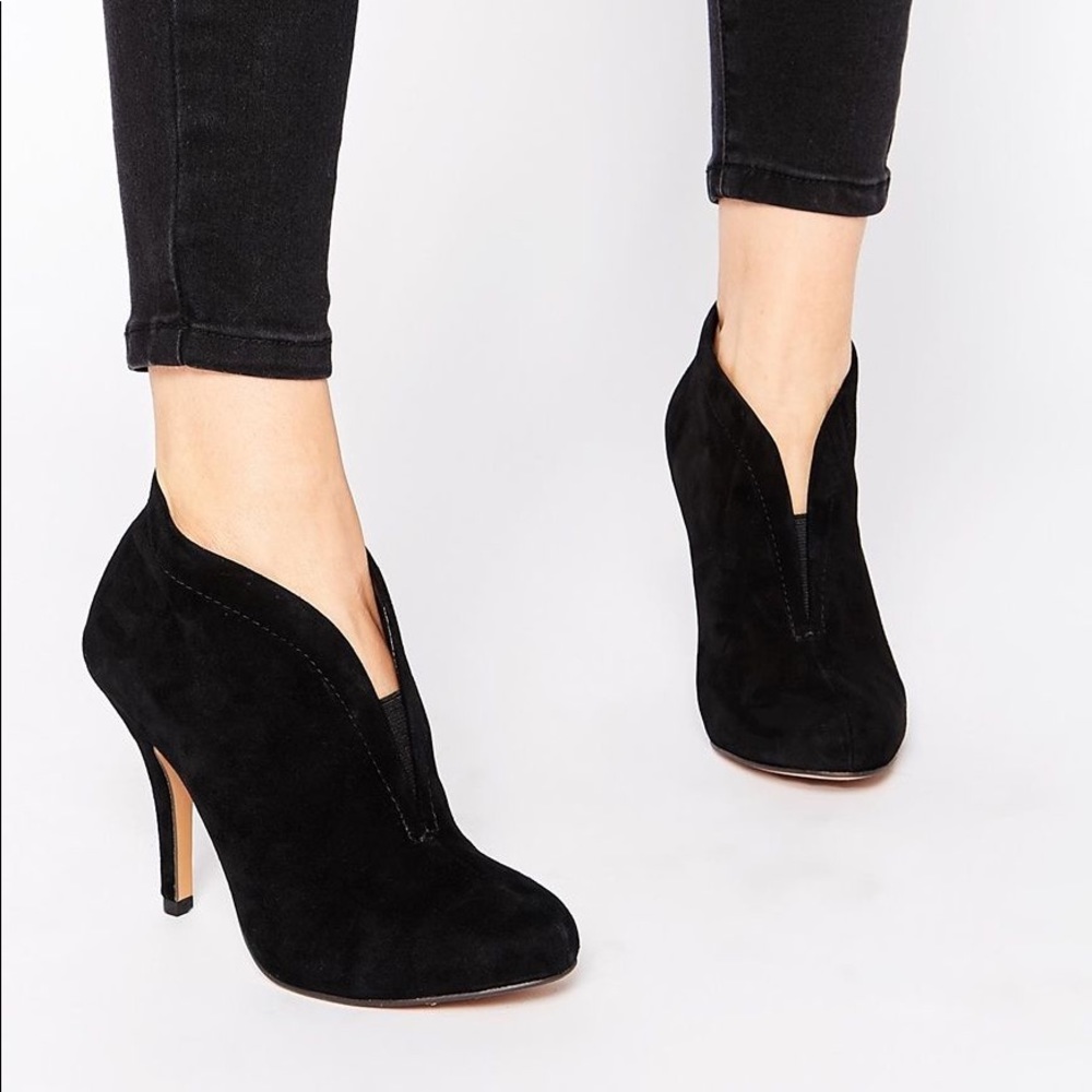 ALDO Black Suede Heeled Booties